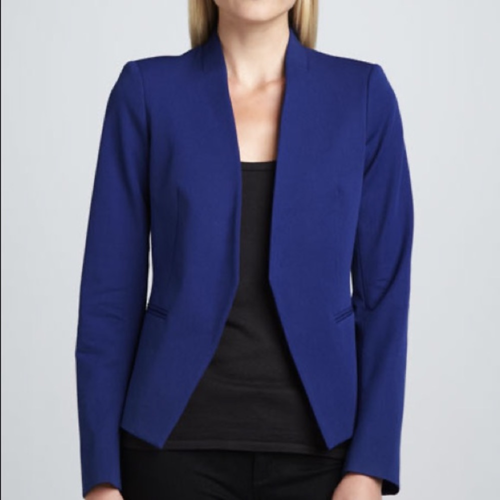 Theory Lanai Basis Open Blazer, Bright Blue Size 8
